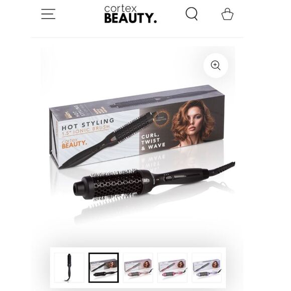 Cortex Beauty 1.5" Ionic Brush Hot Styler Excellent In Box Black - Picture 6 of 7